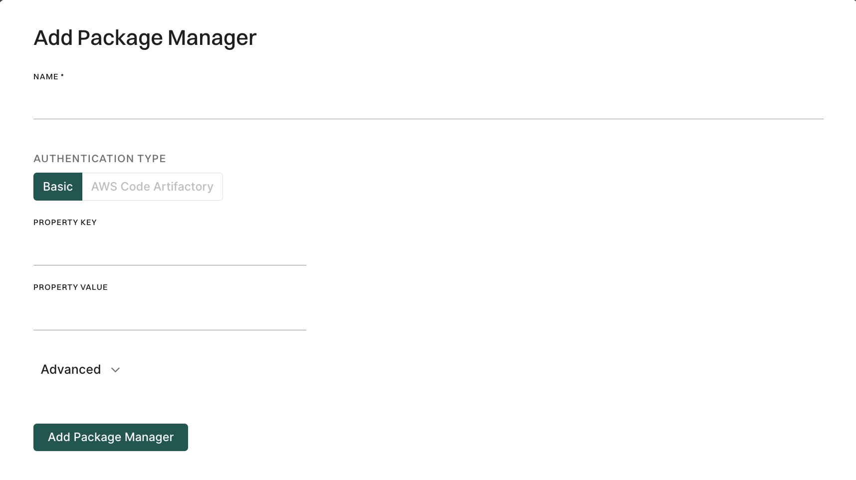 Basic Authentication for package manager integrations