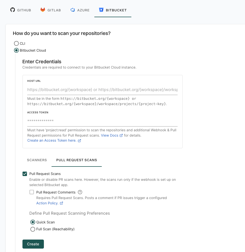 Pull request configurations in Bitbucket cloud