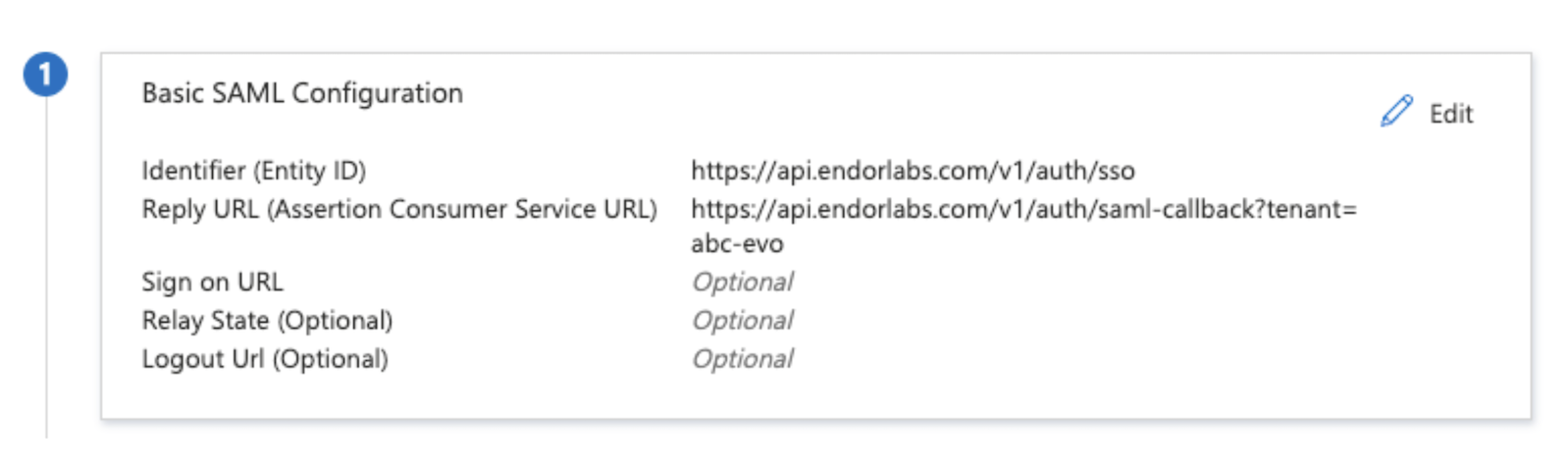 Basic SAML configuration in Entra ID