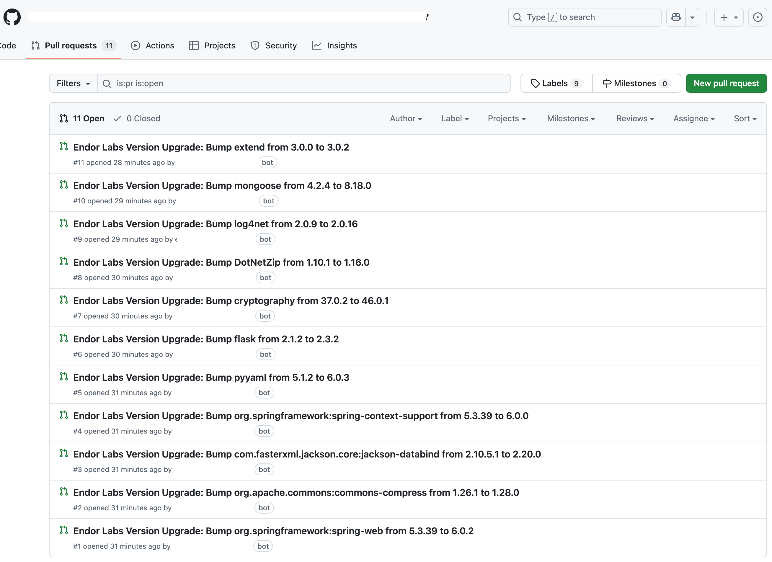 GitHub Remediation PRs